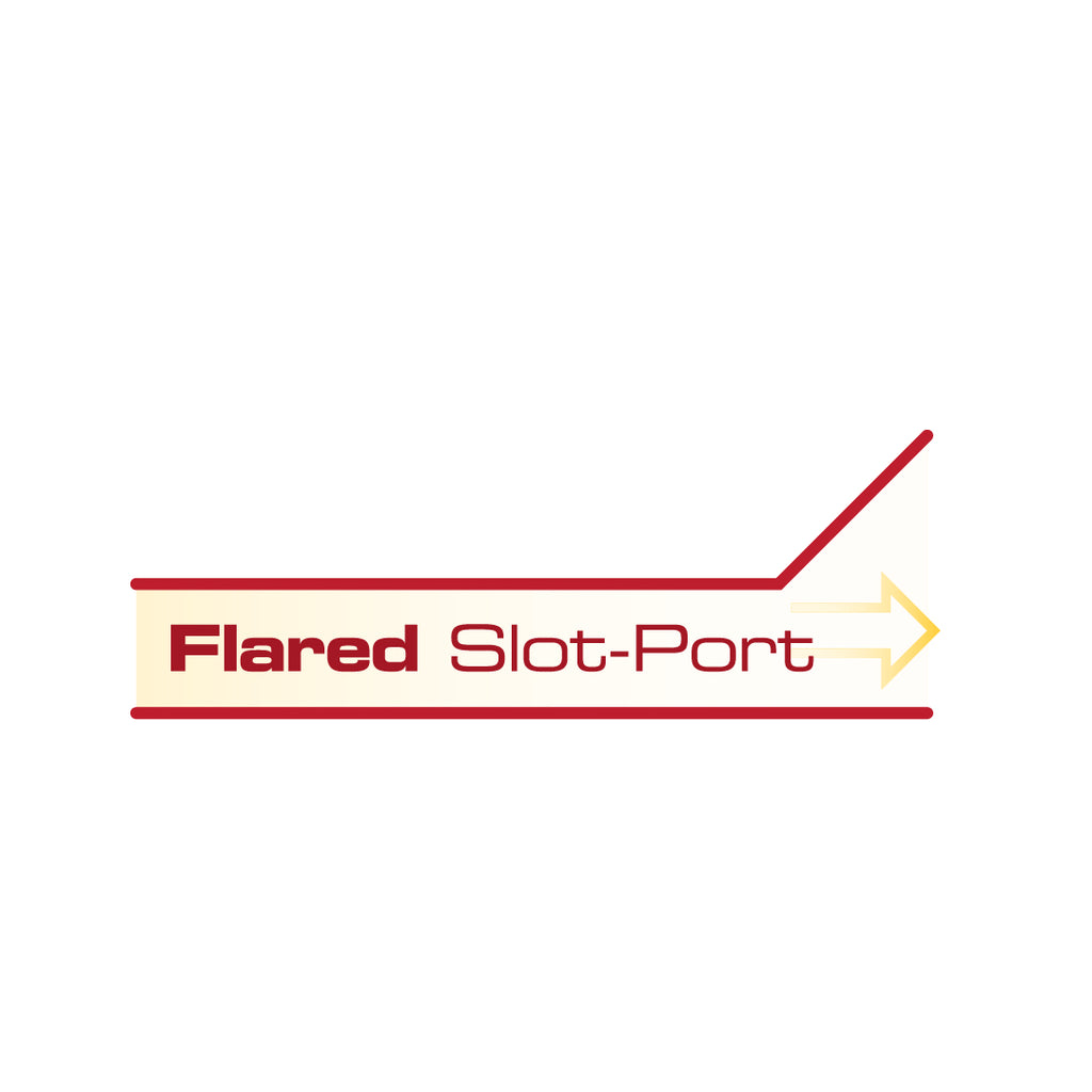 Flared Slot-Port technology logo.